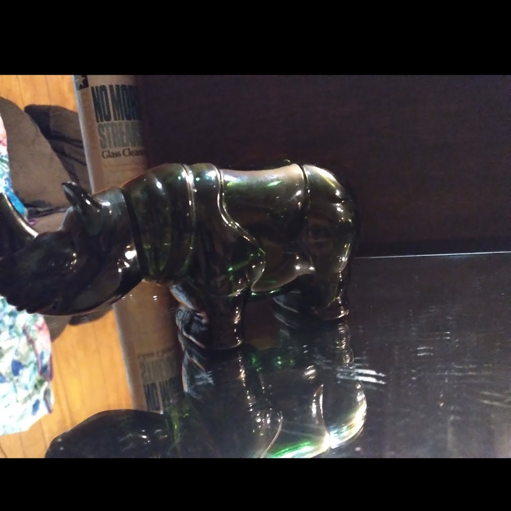 Avon Glossy Black Rhino Figurine